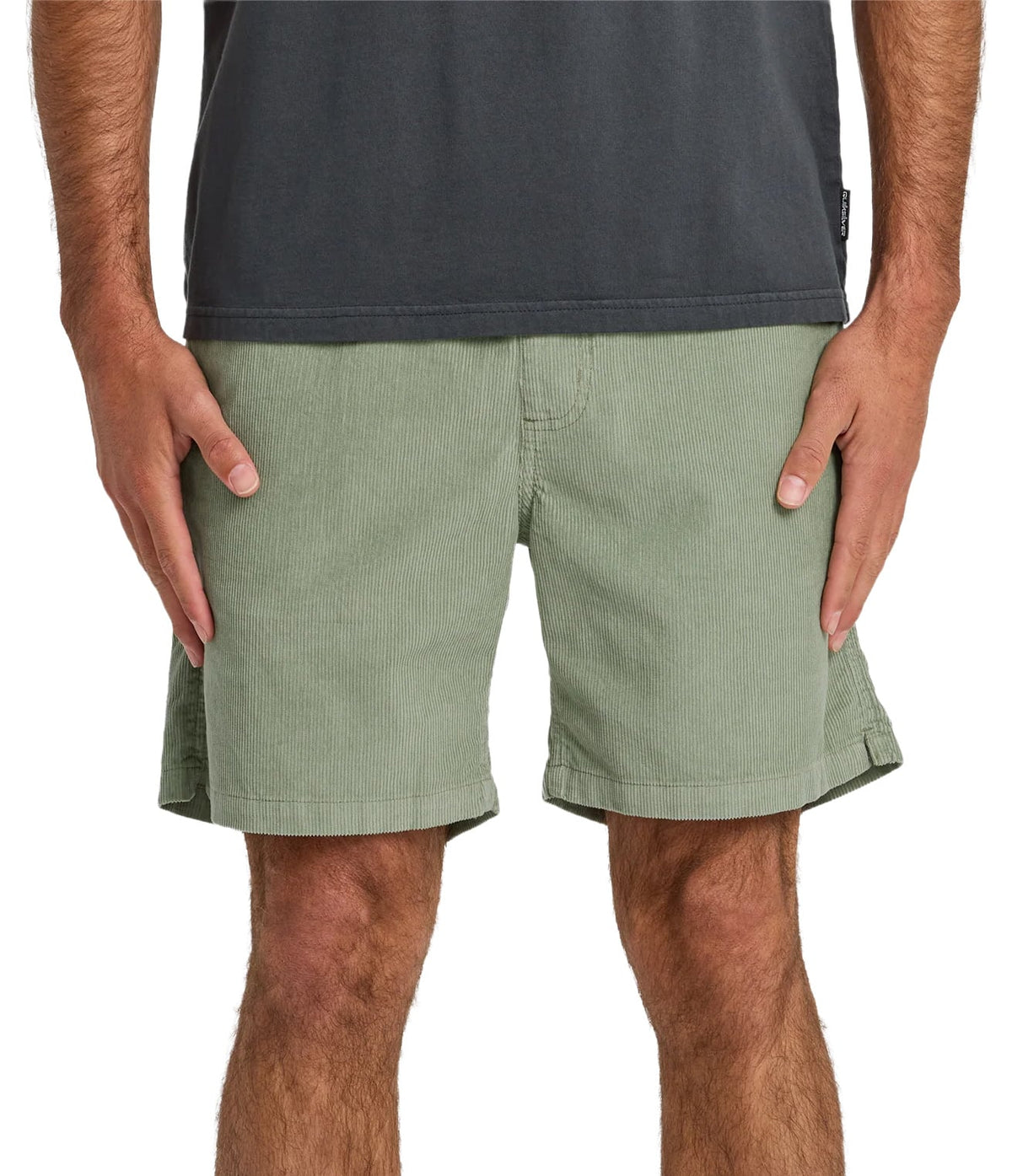Quiksilver Taxer Cord 18" Men's Elastic Waist Volley Shorts - Lily Pad – alternate view 1