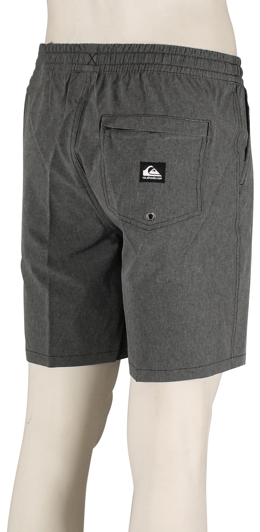 Quiksilver Taxer Heather Amphibian 18" Volley Shorts - Black Heather – back view