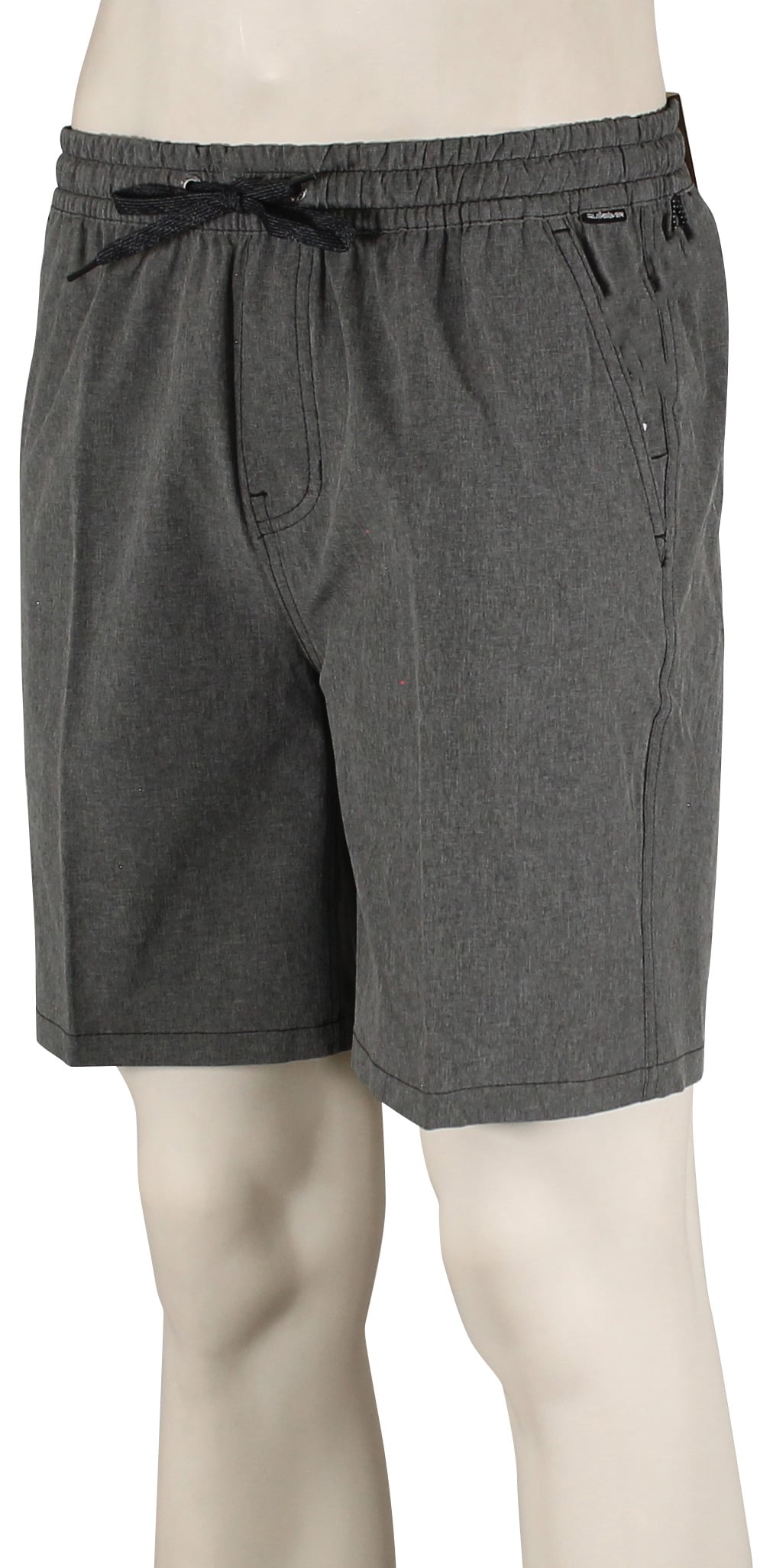 Quiksilver Taxer Heather Amphibian 18" Volley Shorts - Black Heather