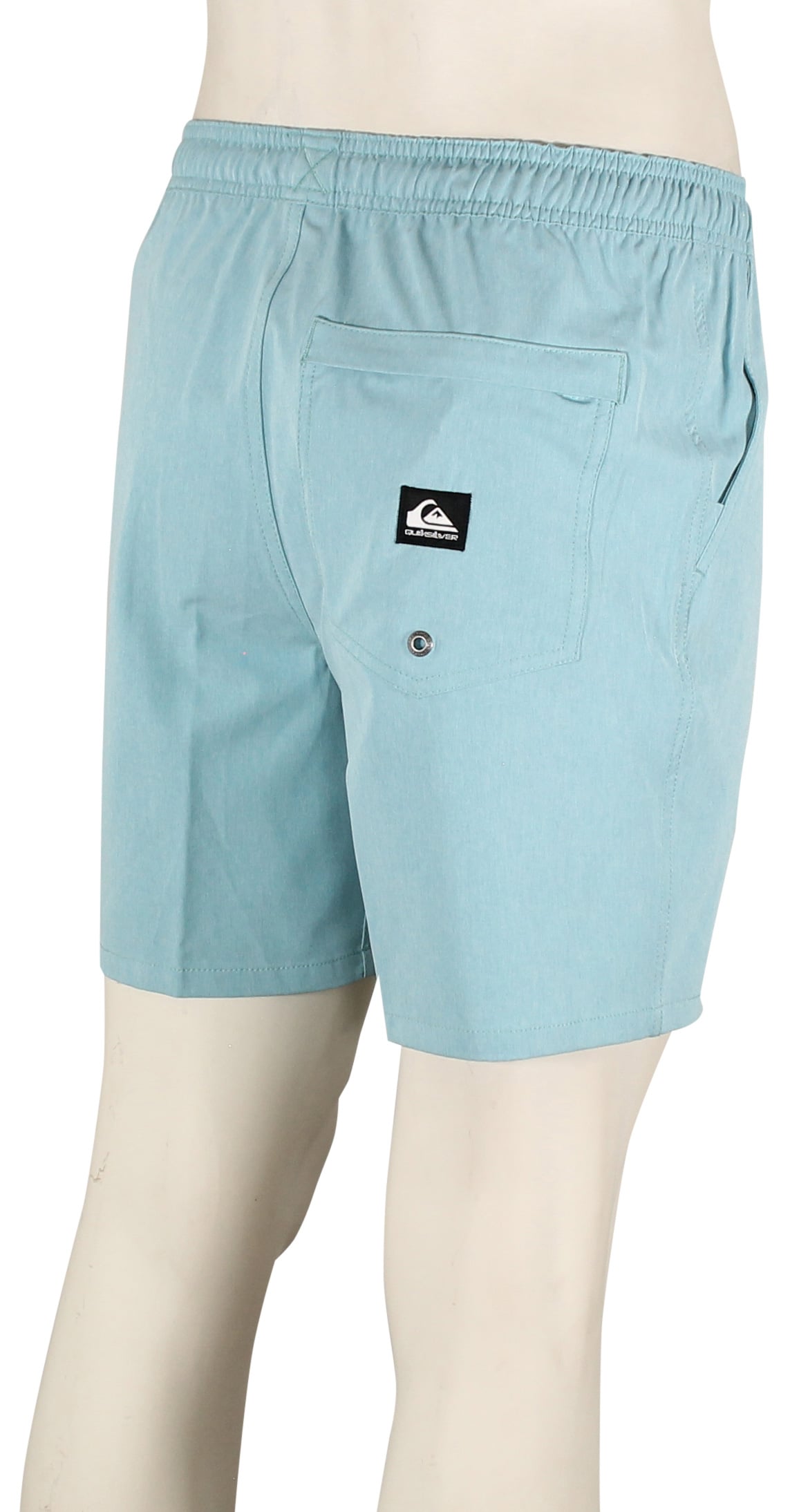 Quiksilver Taxer Heather Amphibian 18" Volley Shorts - Aqua Blue Heather – back view