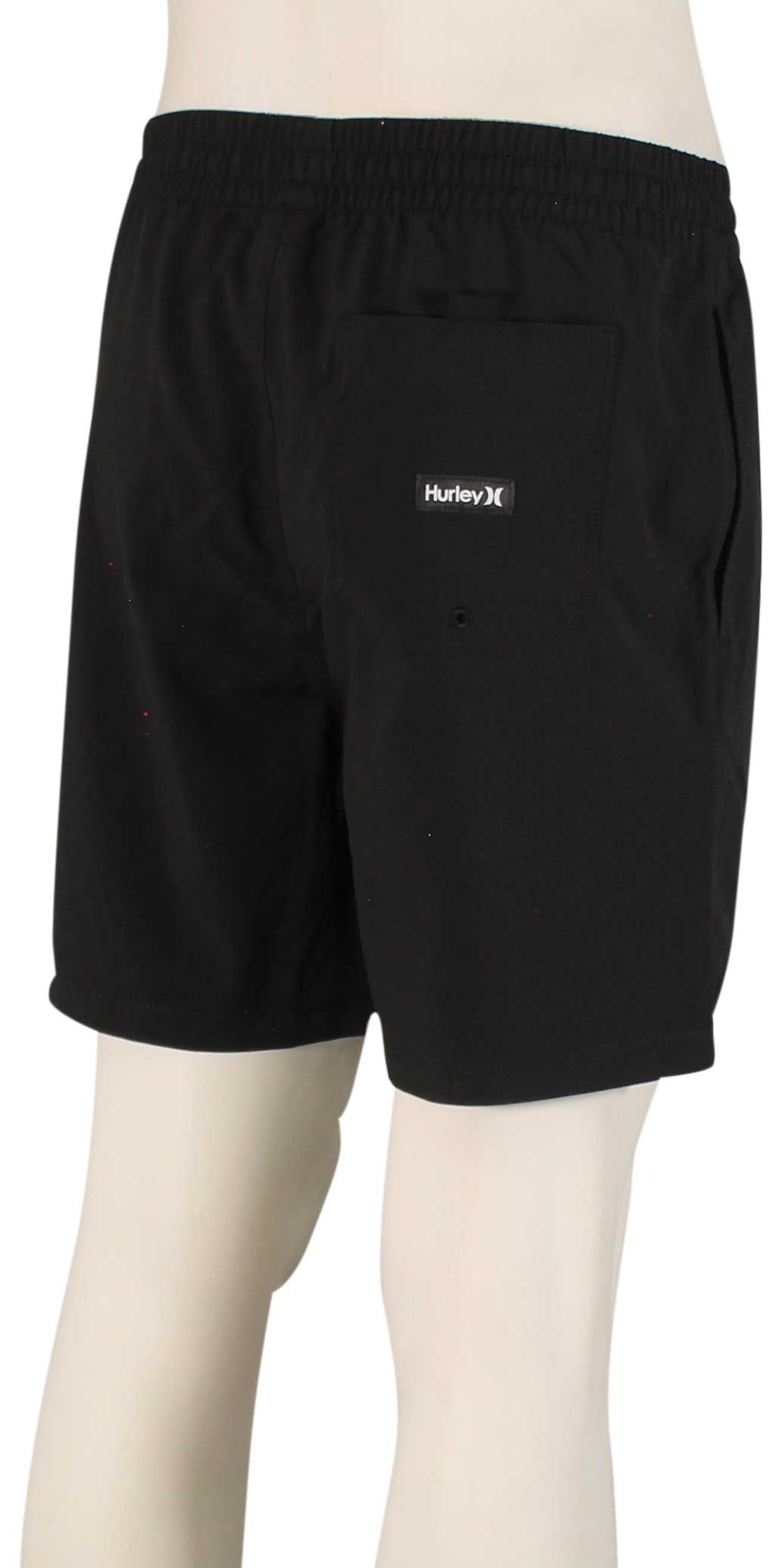 Hurley One and Only Solid 17" Volley Shorts - Black – back view