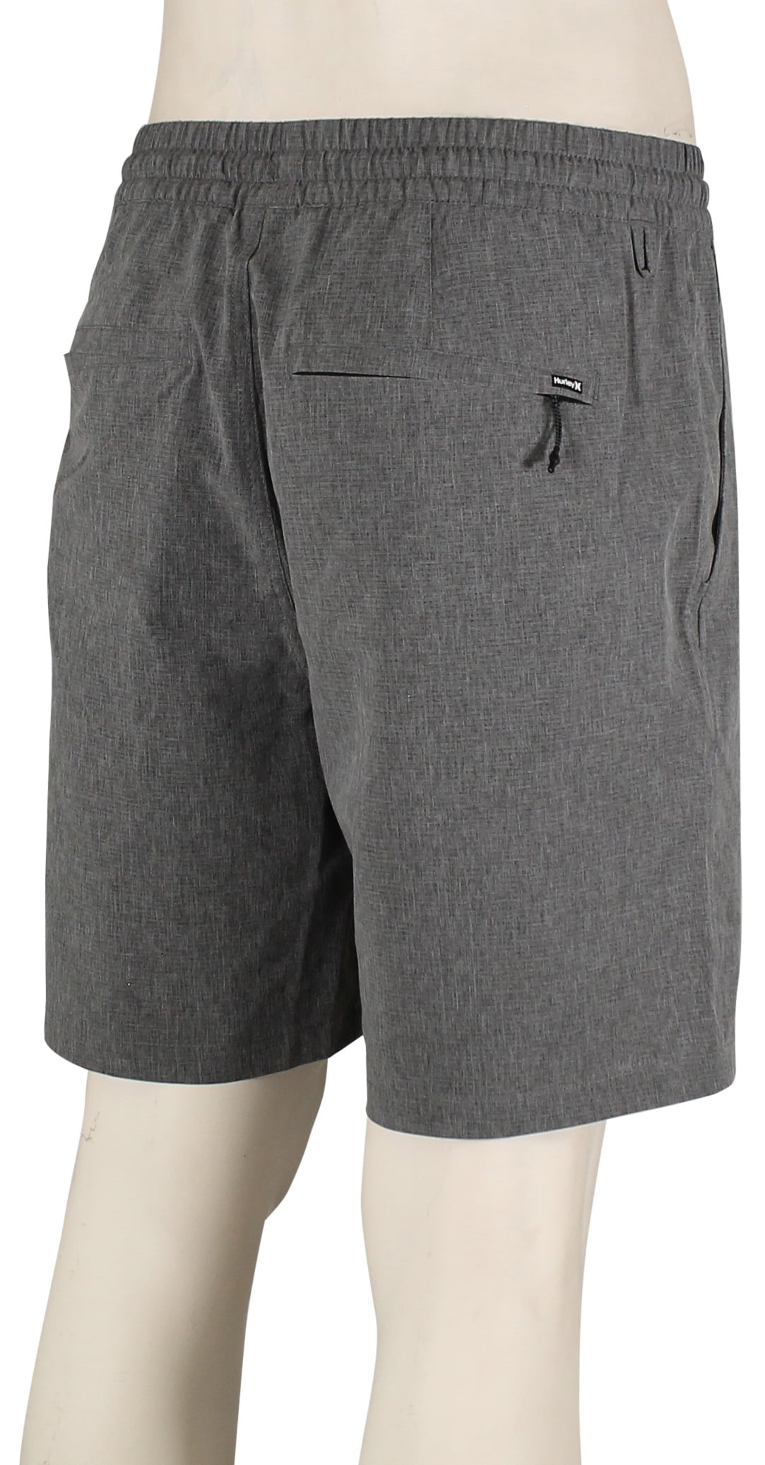 Hurley Phantom Flow 18" Volley Shorts - Black Heather – back view