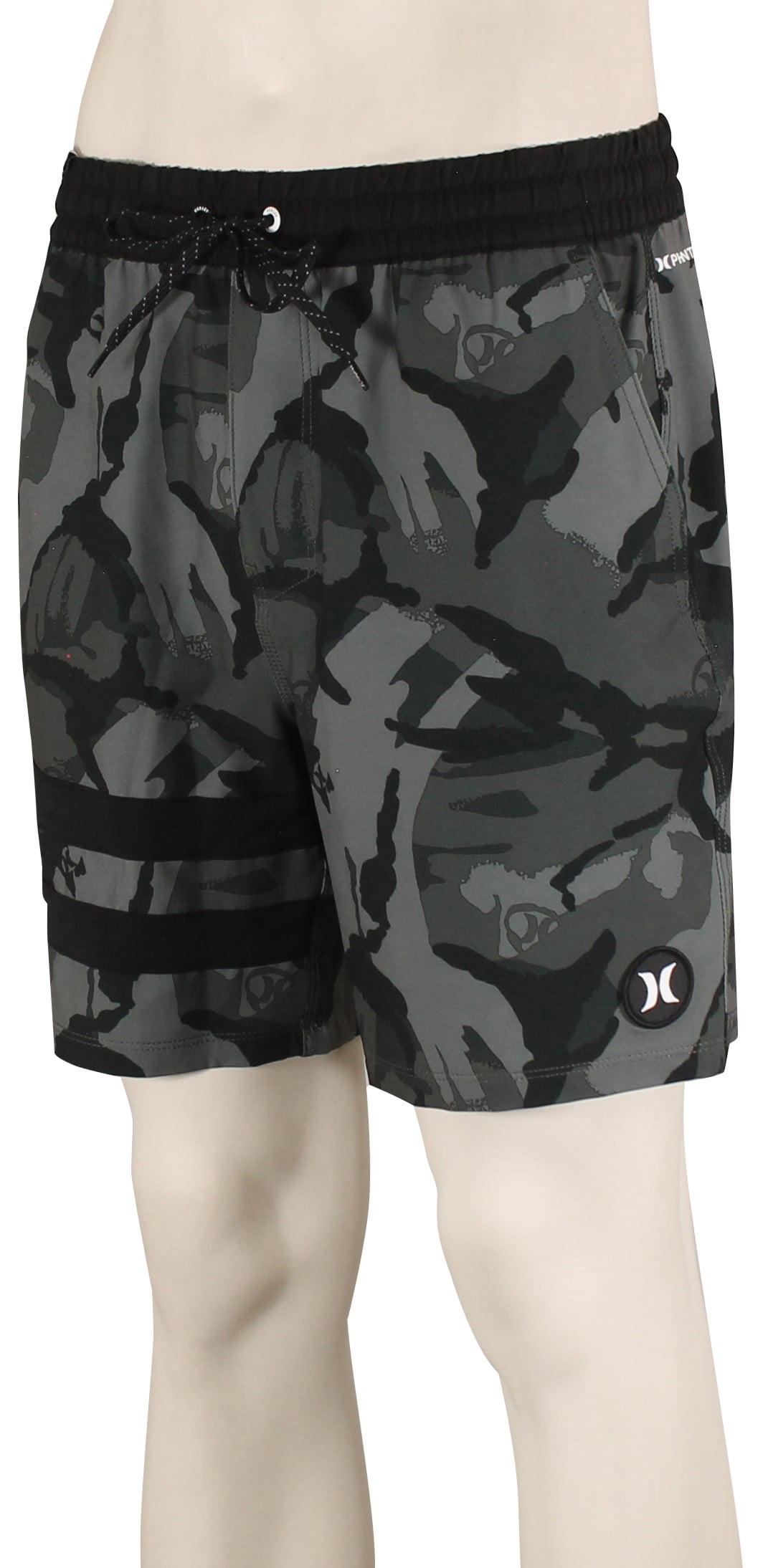 Hurley Phantom Eco Block Party 17" Volley Shorts - Black