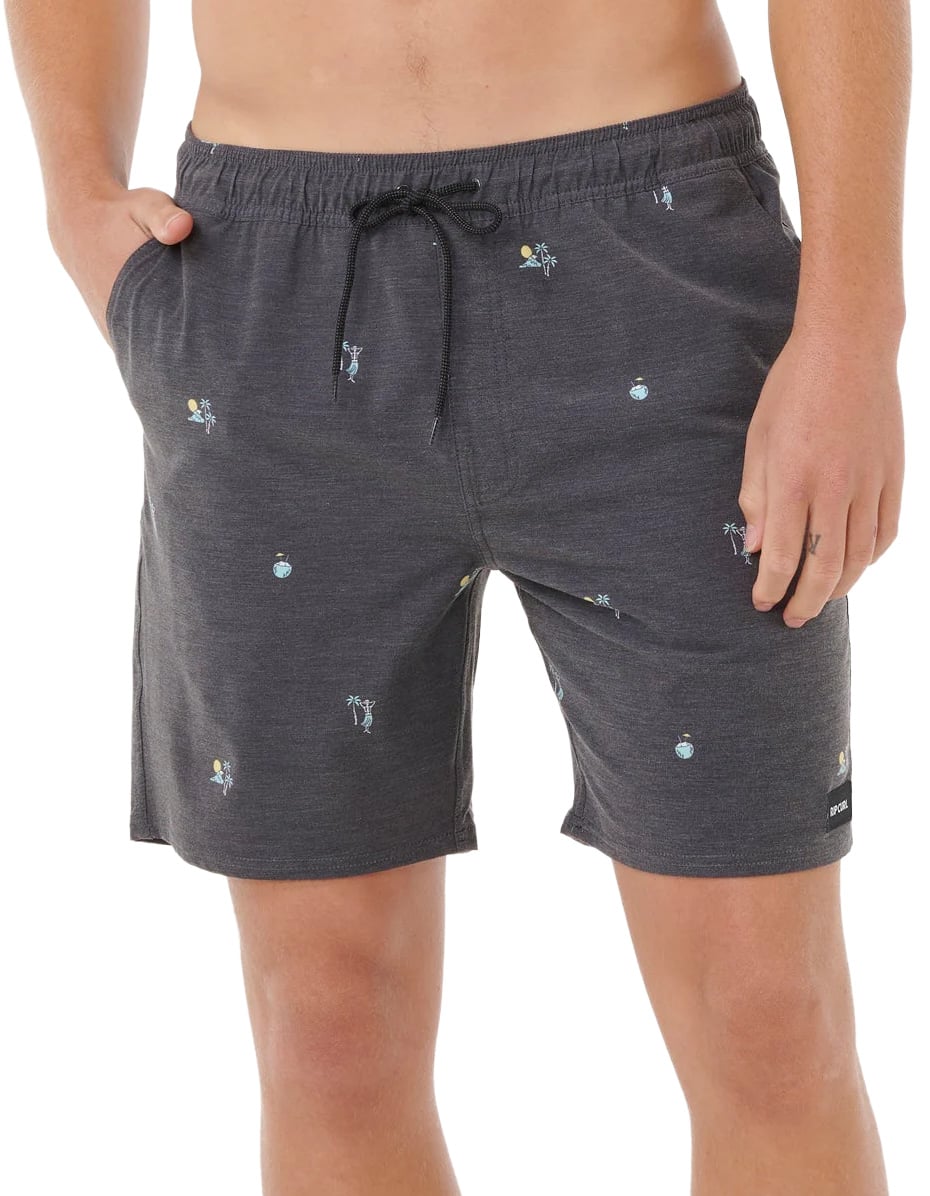 Rip Curl Skelly Breach Men's 18" Volley Shorts - Black
