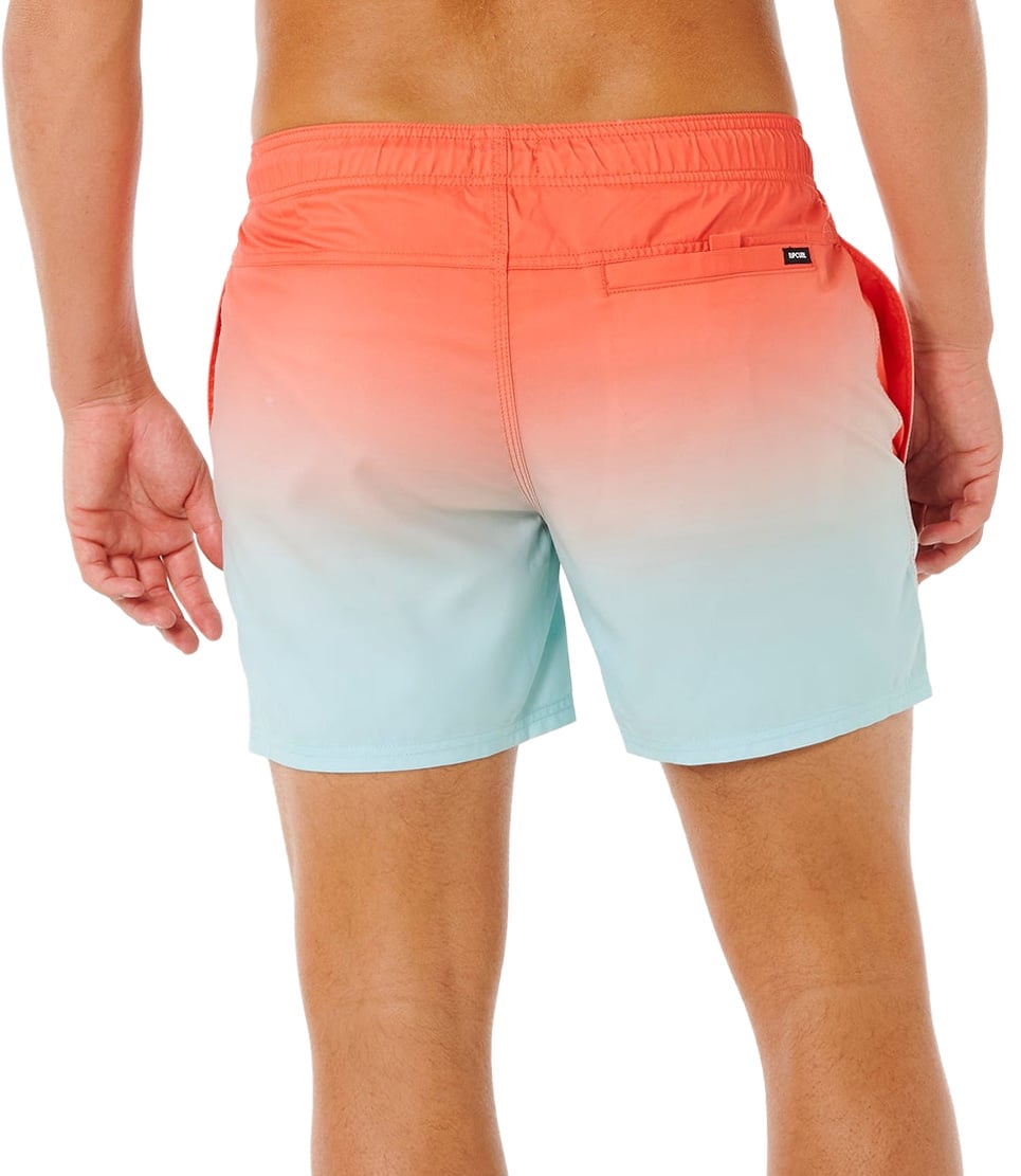 Rip Curl Offset Fade Men's 16" Volley Shorts - Red – back view