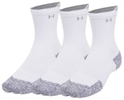 Under Armour ArmourDry Run Cushion 3-Pack Socks - White / Reflective