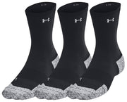 Under Armour ArmourDry Run Cushion 3-Pack Socks - Black / Reflective