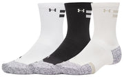 Under Armour ArmourDry Pro Ultra Crew 3-Pack Socks - Black / White / Taupe