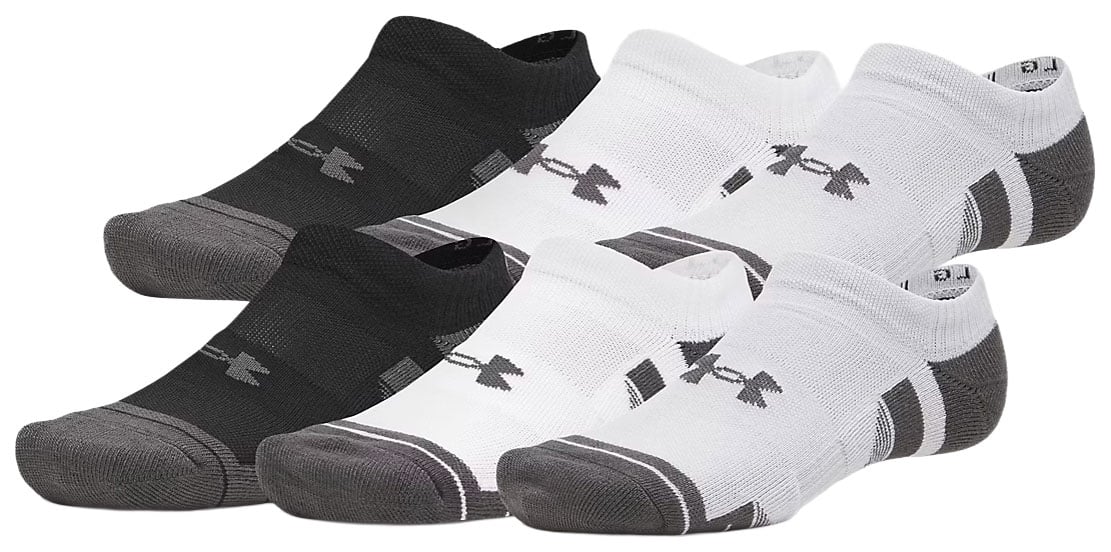 Under Armour Performance Tech No Show 6-Pack Socks - Mod Gray / Jet Gray