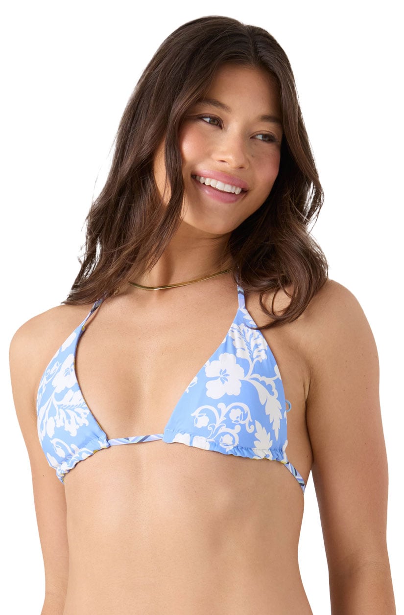 Roxy Golden Glow Reversible Tiki Tri Women's Bikini Top - Blugreen