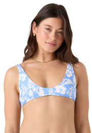 Roxy Golden Glow Reversible Scoop Bralette Women's Bikini Top - Blugreen