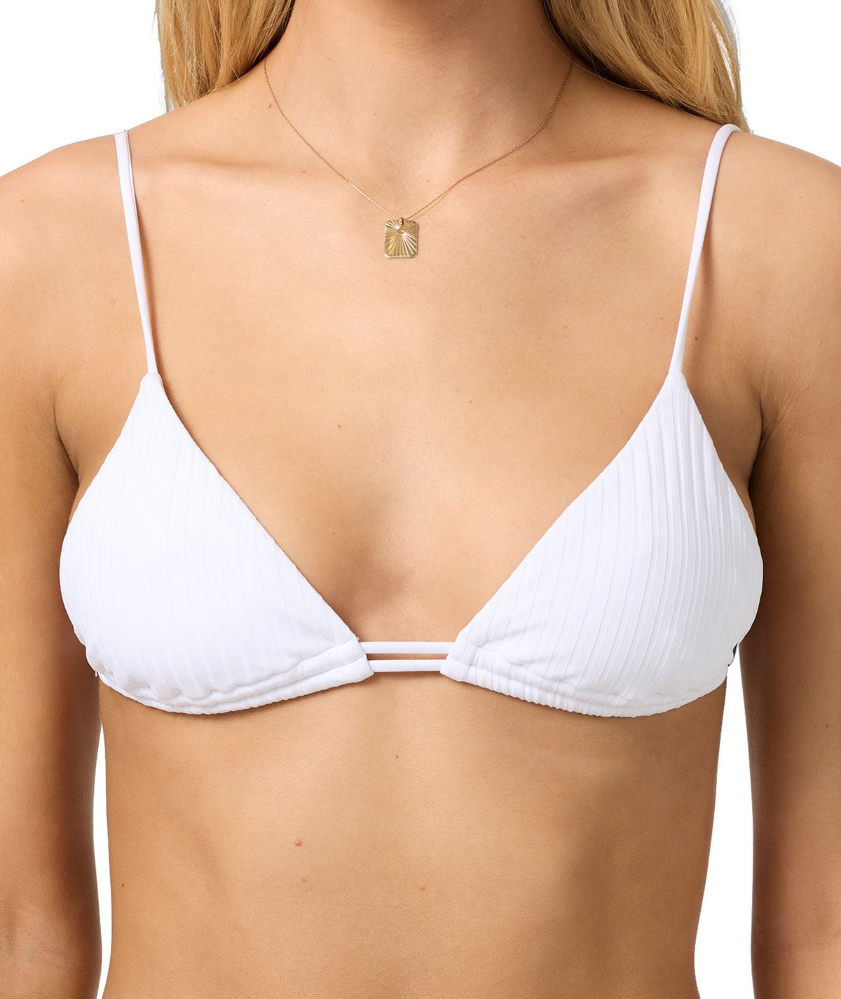 O'Neill Shorebreak Rib Tanning Tri Women's Bikini Top - White – alternate view 1