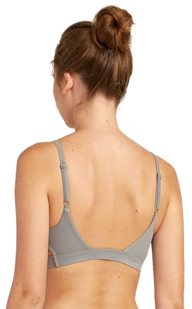 RVCA Solid Knot Bralette Bikini Top - Truffle – back view