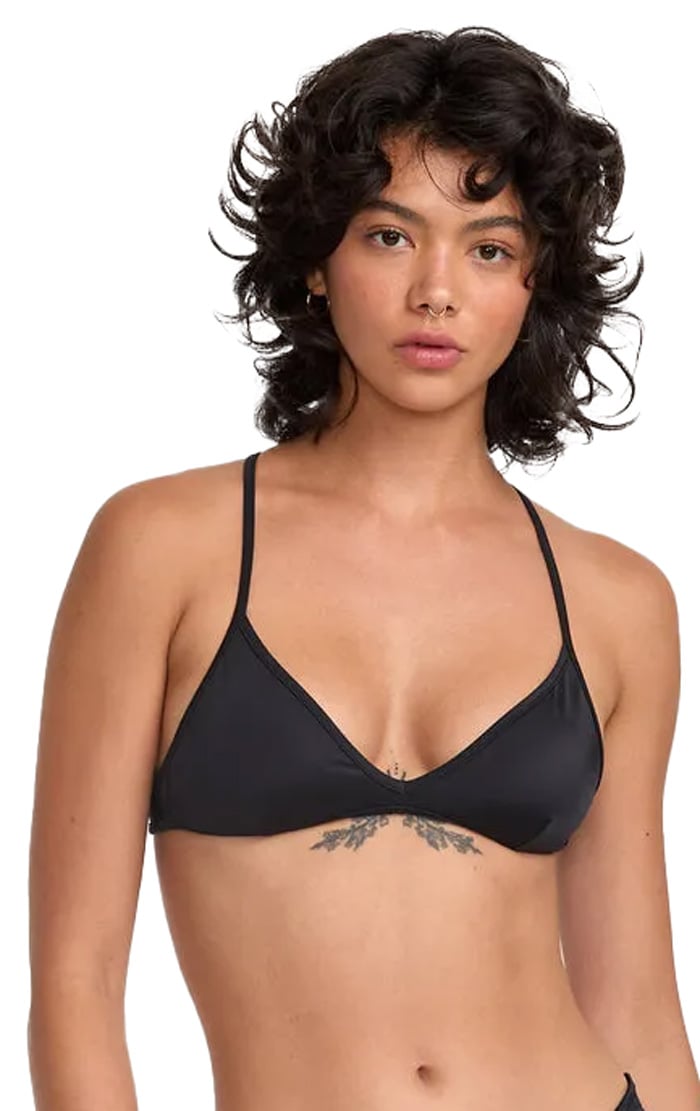 RVCA Solid Triangle Crossback Bikini Top - RVCA Black