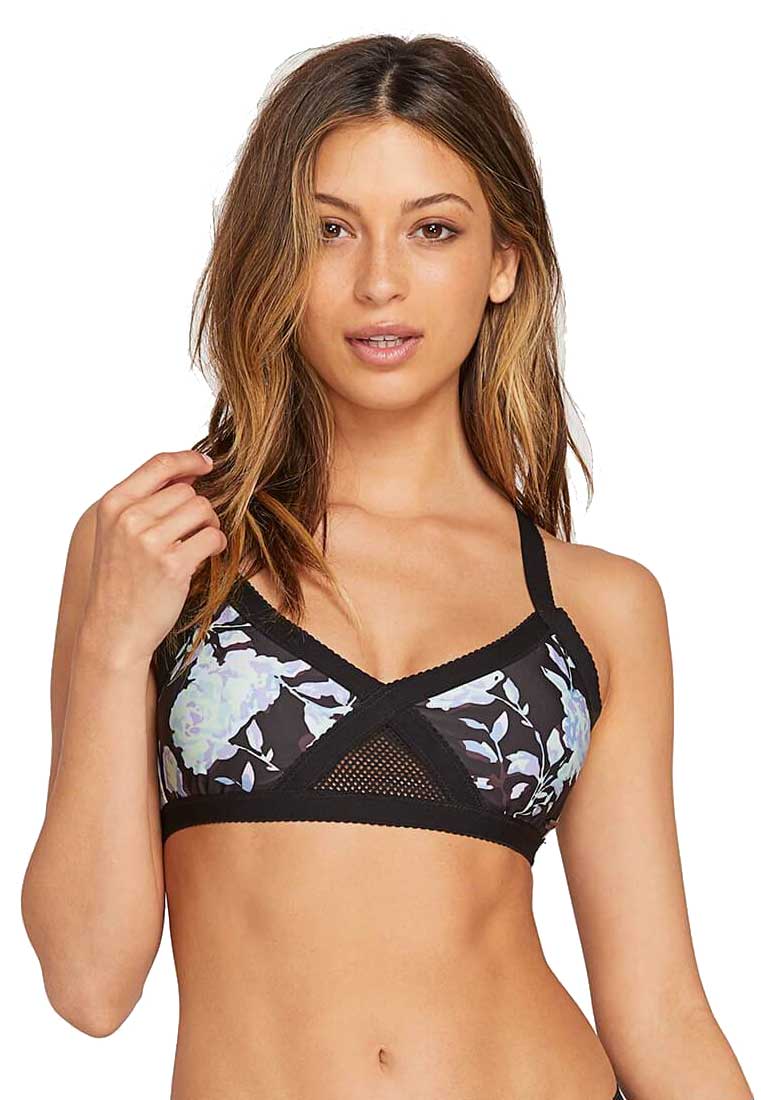 Volcom Noir U Sure V-Neck Bikini Top - Black