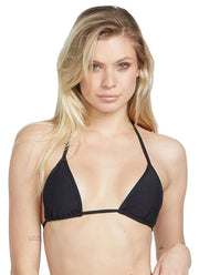 Volcom Simply Seamless Triangle Bikini Top - Black