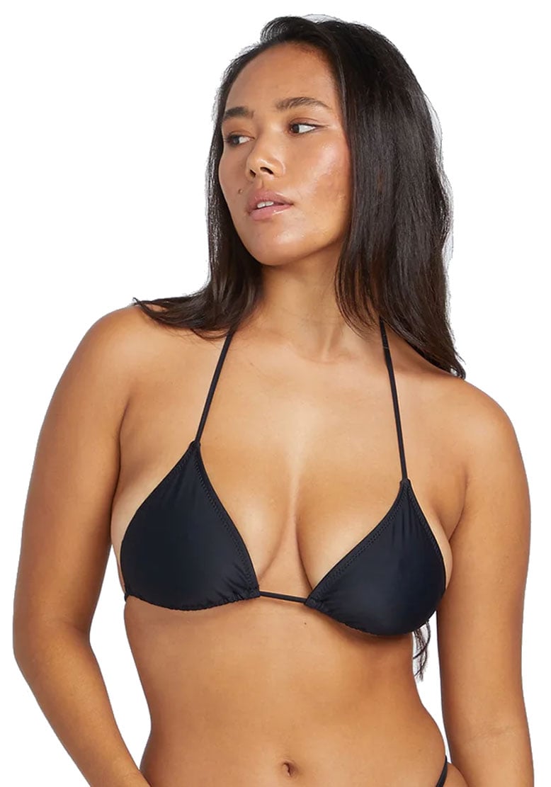 Volcom Simply Solid Tri Bikini Top - Black