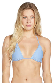 Volcom Simply Seamless Triangle Bikini Top - Coastal Blue