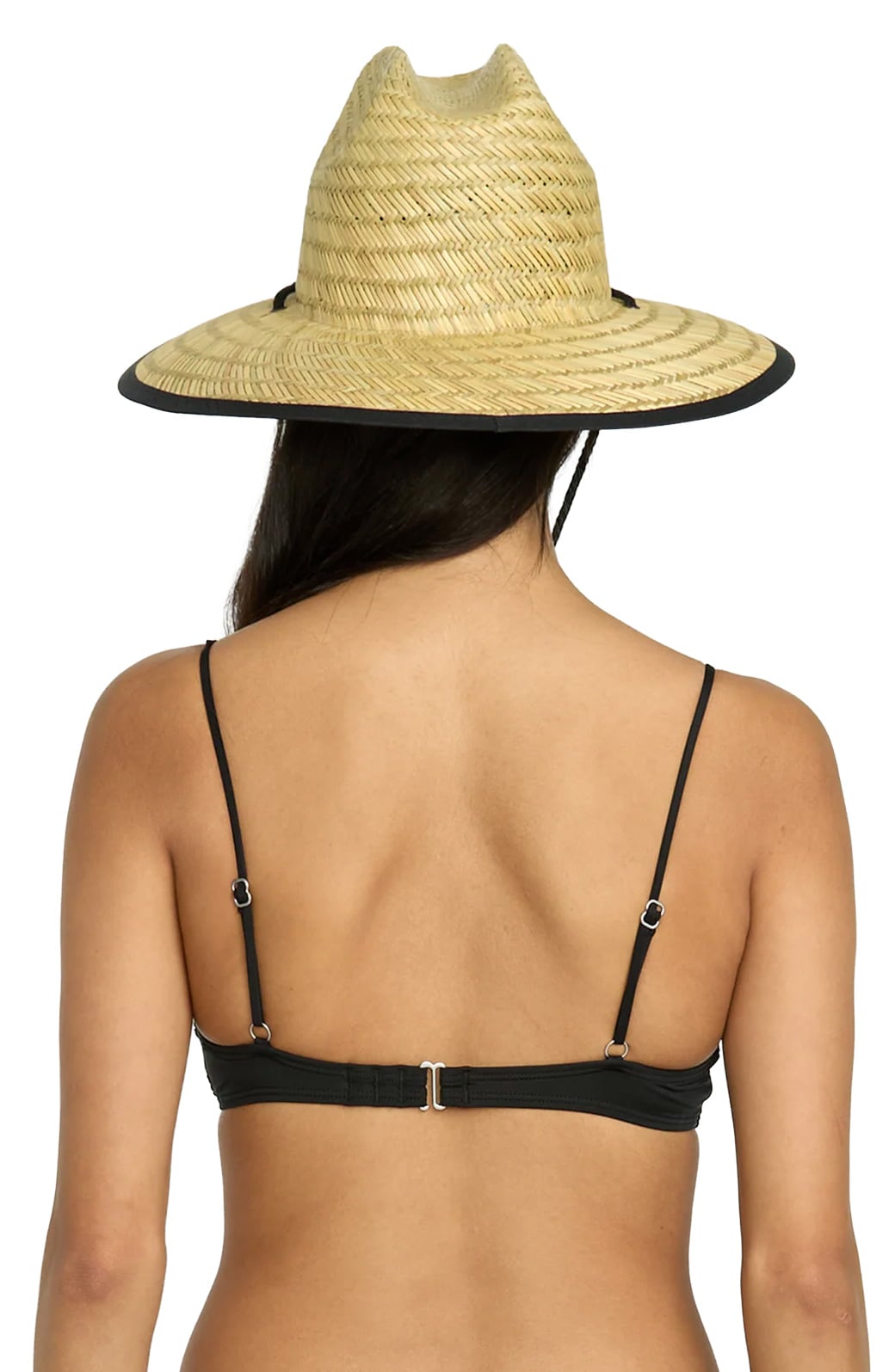Billabong Sol Searcher Jaclyn Crop Bikini Top - Black Pebble – back view
