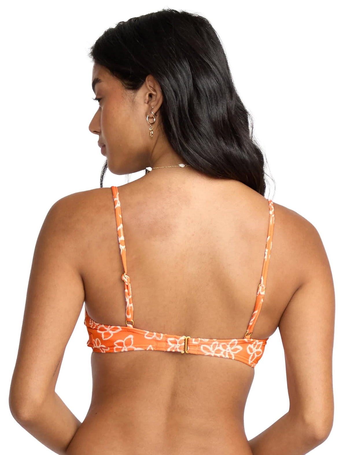 Billabong Josie Have It All V Bralette Bikini Top - Orange Pop – back view