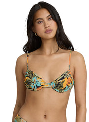 Billabong Des Tropiques Talia Underwire Bikini Top - Black Multi