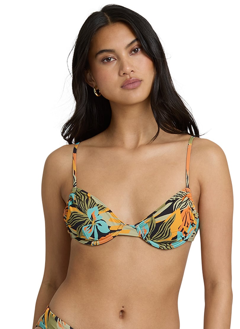 Billabong Des Tropiques Talia Underwire Bikini Top - Black Multi