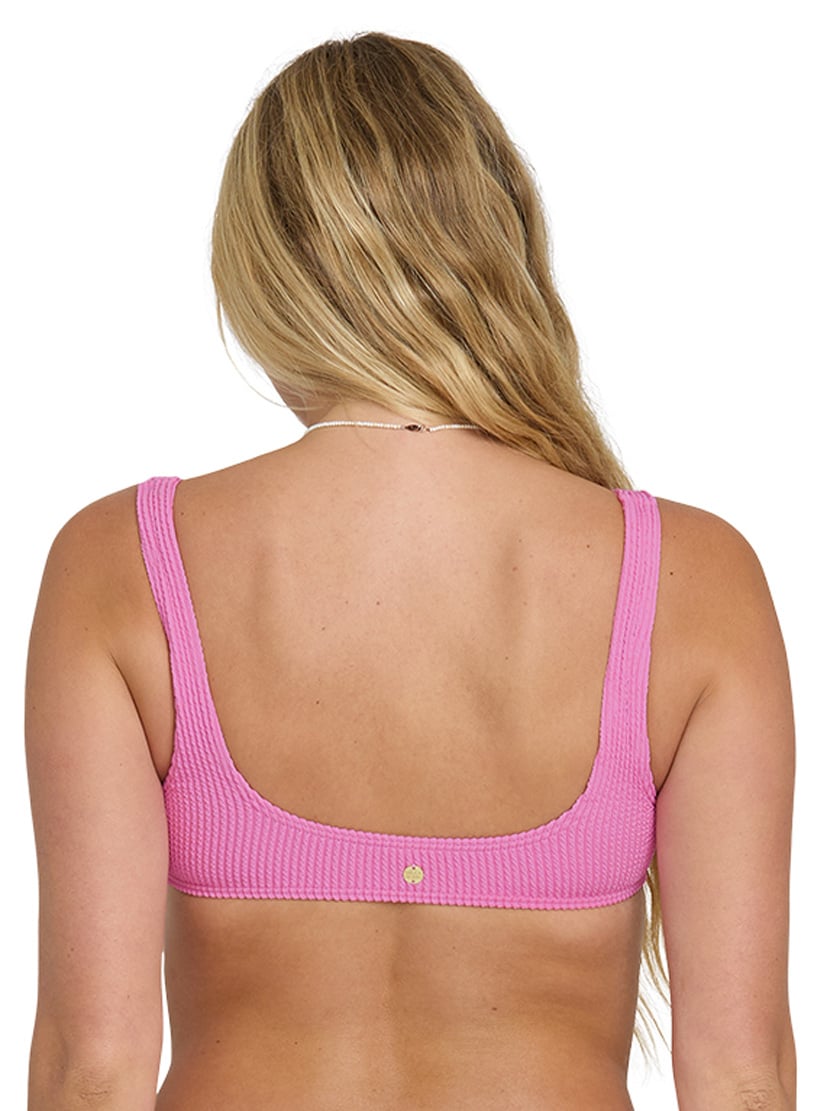 Billabong Summer Hi Scoop Tank Women's Bikini Top - Party Pink – back view