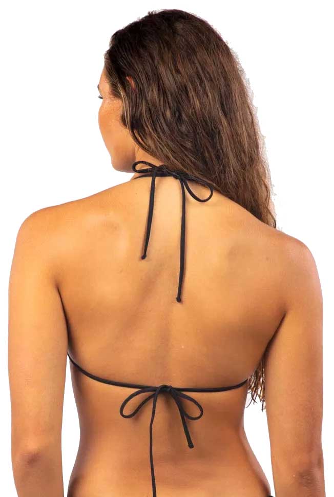 Rip Curl Classic Surf Eco Sliding Tri Bikini Top - Black – back view