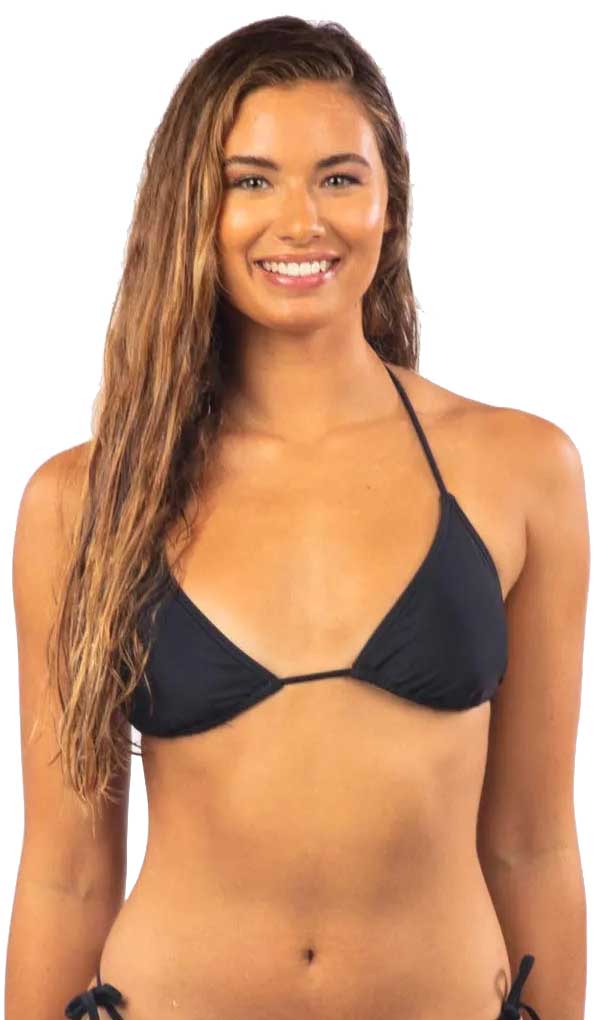 Rip Curl Classic Surf Eco Sliding Tri Bikini Top - Black