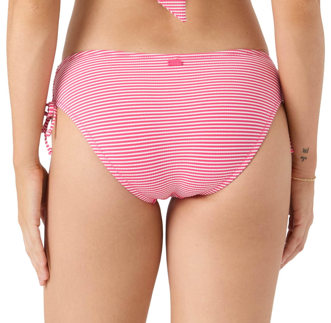 Roxy Good Vibes Hipster Lace Full Women's Bikini Bottom - Pink White – back view