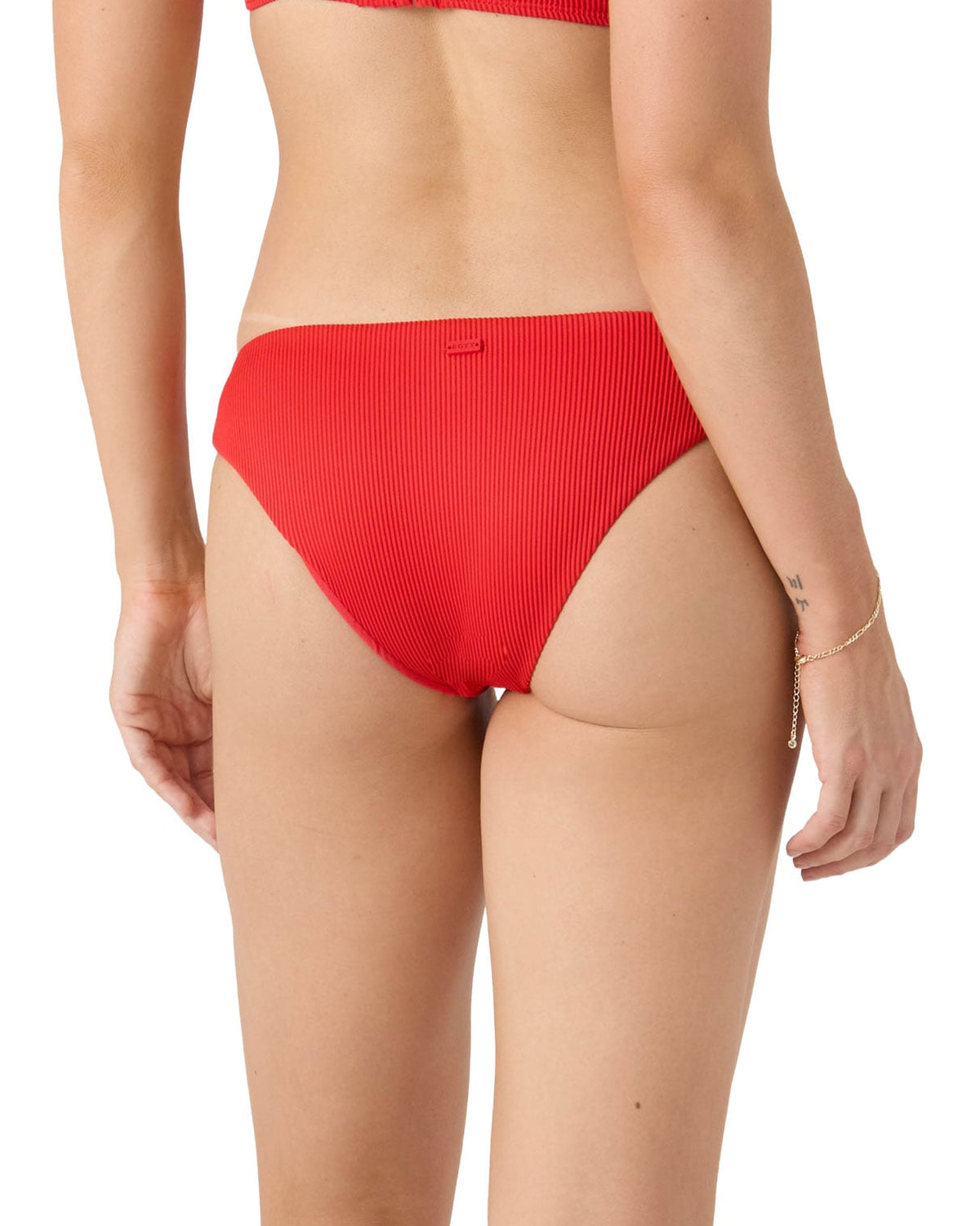 Roxy Rib Roxy Love Hipster Women's Bikini Bottom - Red Hot – back view