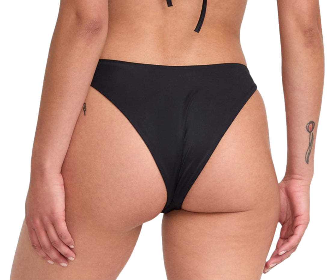 RVCA Solid Medium French Bikini Bottom - RVCA Black – back view