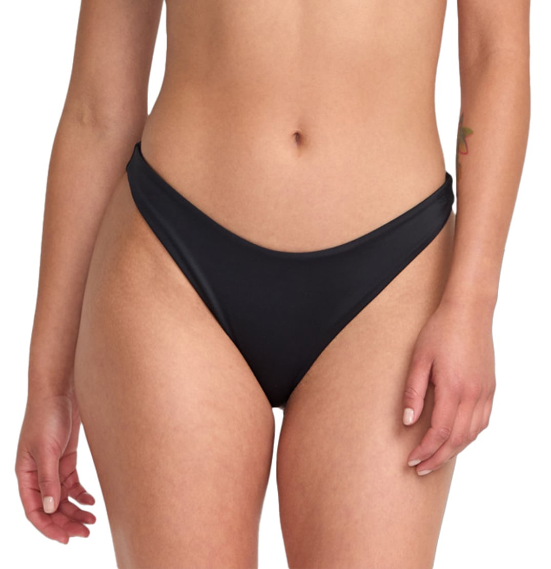 RVCA Solid Medium French Bikini Bottom - RVCA Black