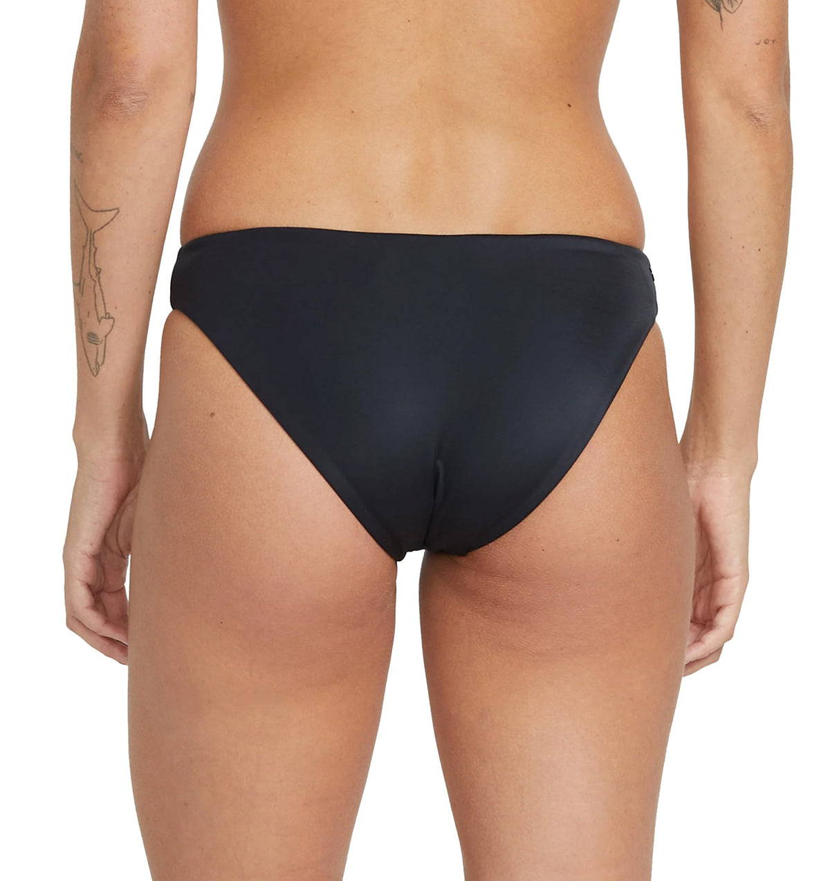 Volcom Simply Seamless Full Bikini Bottom - Black – back view