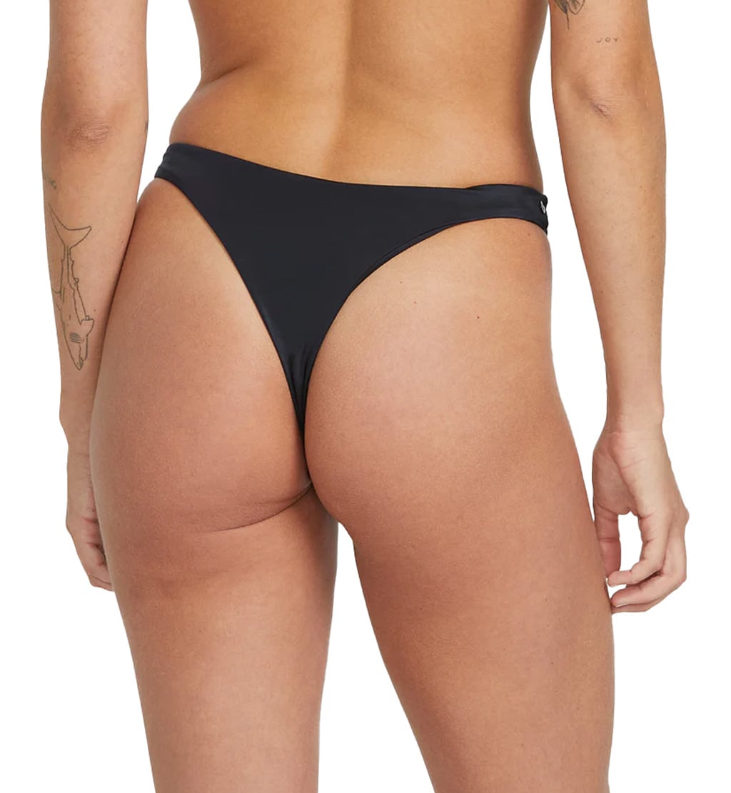 Volcom Simply Seamless Tiny Bikini Bottom - Black – back view