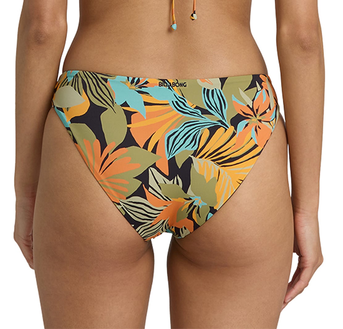Billabong Des Tropiques Lowrider Bikini Bottom - Black Multi – back view