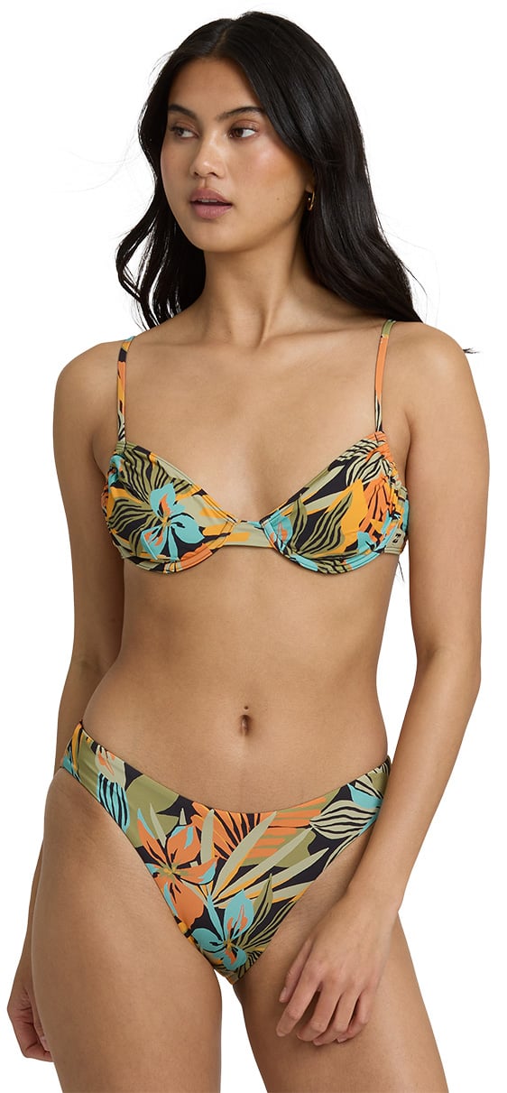 Billabong Des Tropiques Lowrider Bikini Bottom - Black Multi – alternate view 1