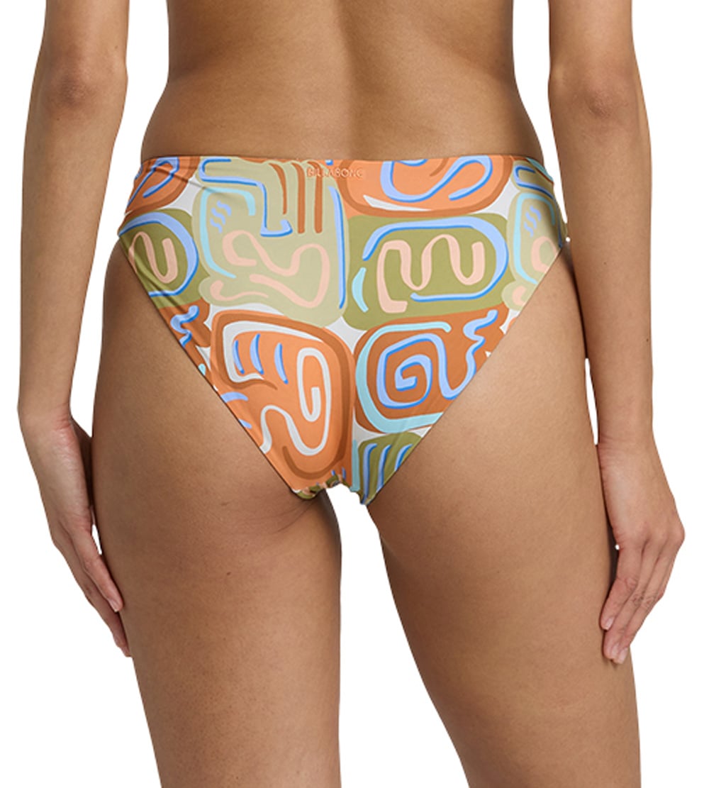 Billabong Le Surf Reversible Lowrider Women's Bikini Bottom - Orange Multi – back view