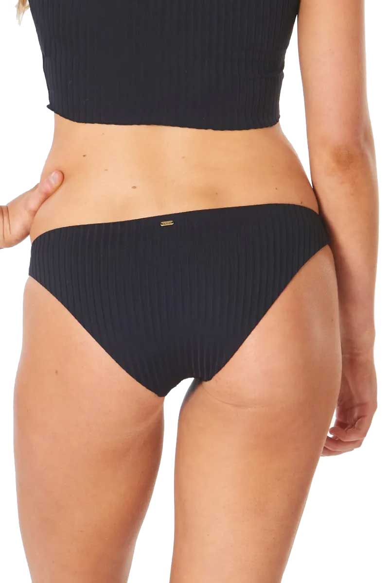 Rip Curl Premium Surf Cheeky Bikini Bottom - Black – back view