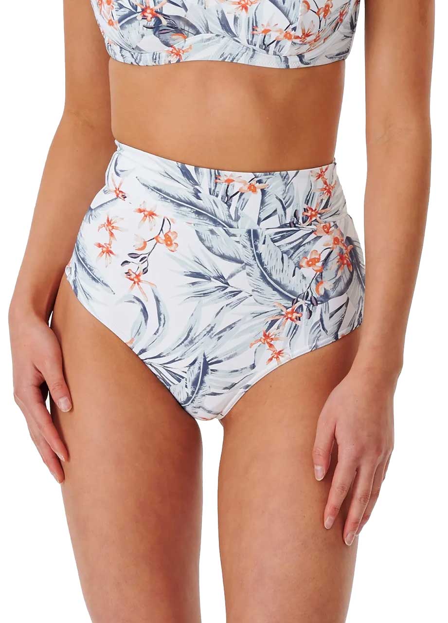 Rip Curl Diamond Bay Cheeky High Rise Bikini Bottom - Light Blue
