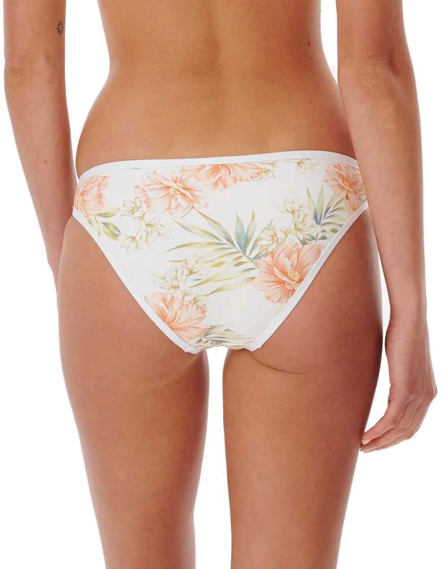 Rip Curl Sol Seeker Full Coverage Bikini Bottom - White – back view