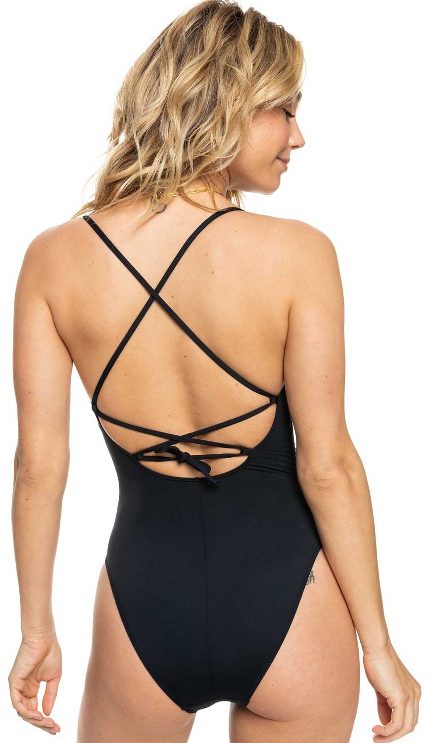 Roxy Beach Classics One Piece Swimsuit - Anthracite – back view