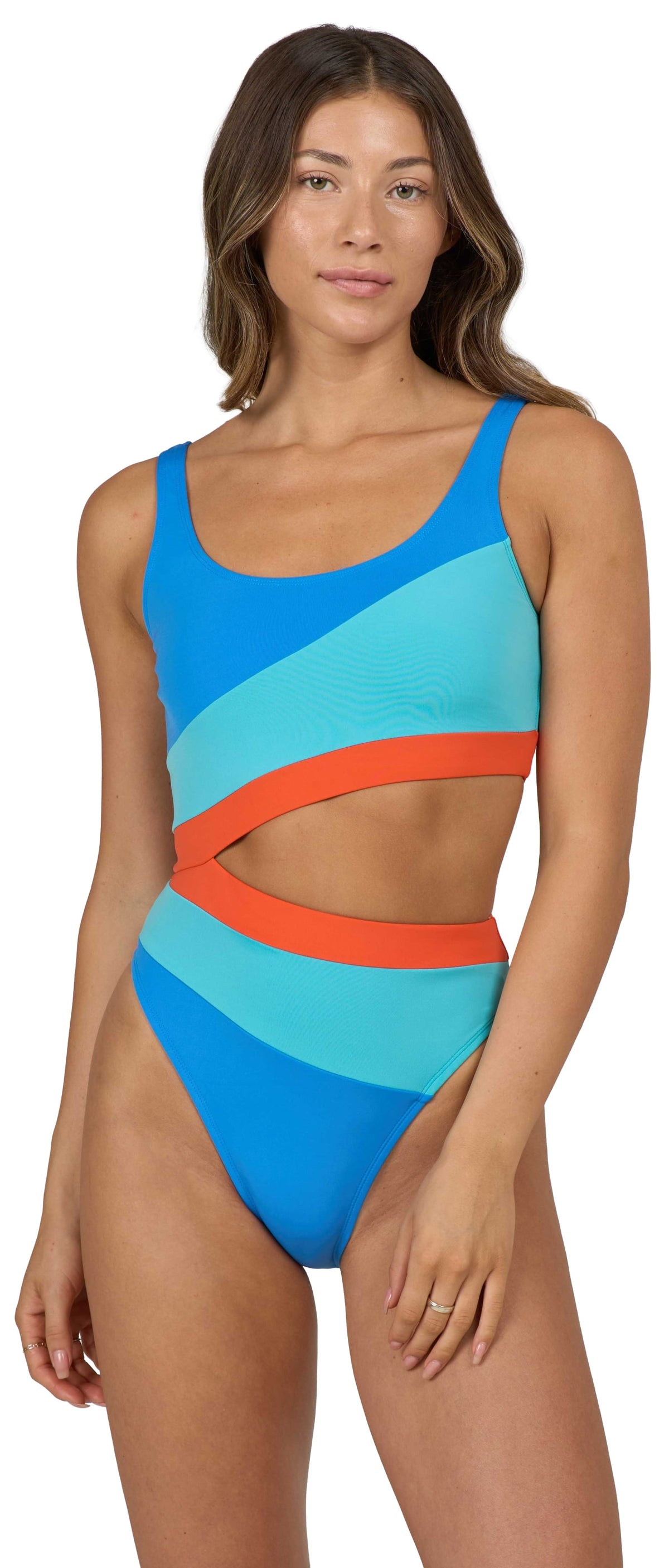 Salty Crew Surf Break One Piece Swimsuit - Bold Blue