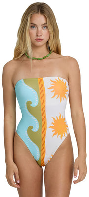 Billabong Sunblind Tully Hi One Piece Swimsuit - Salt Crystal