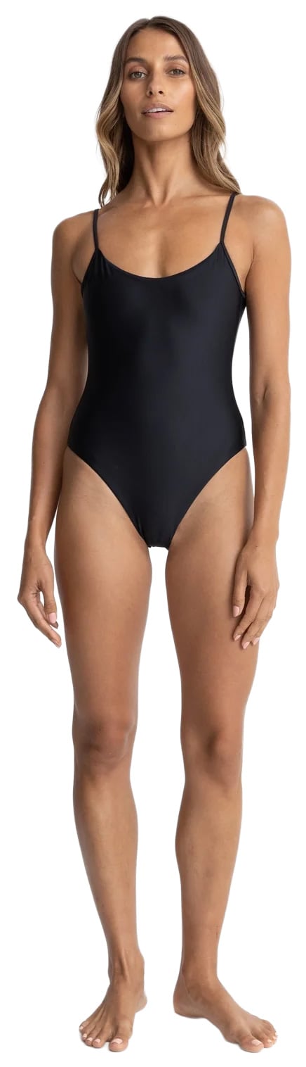 Rhythm Classic Minimal One Piece Swimsuit - Black