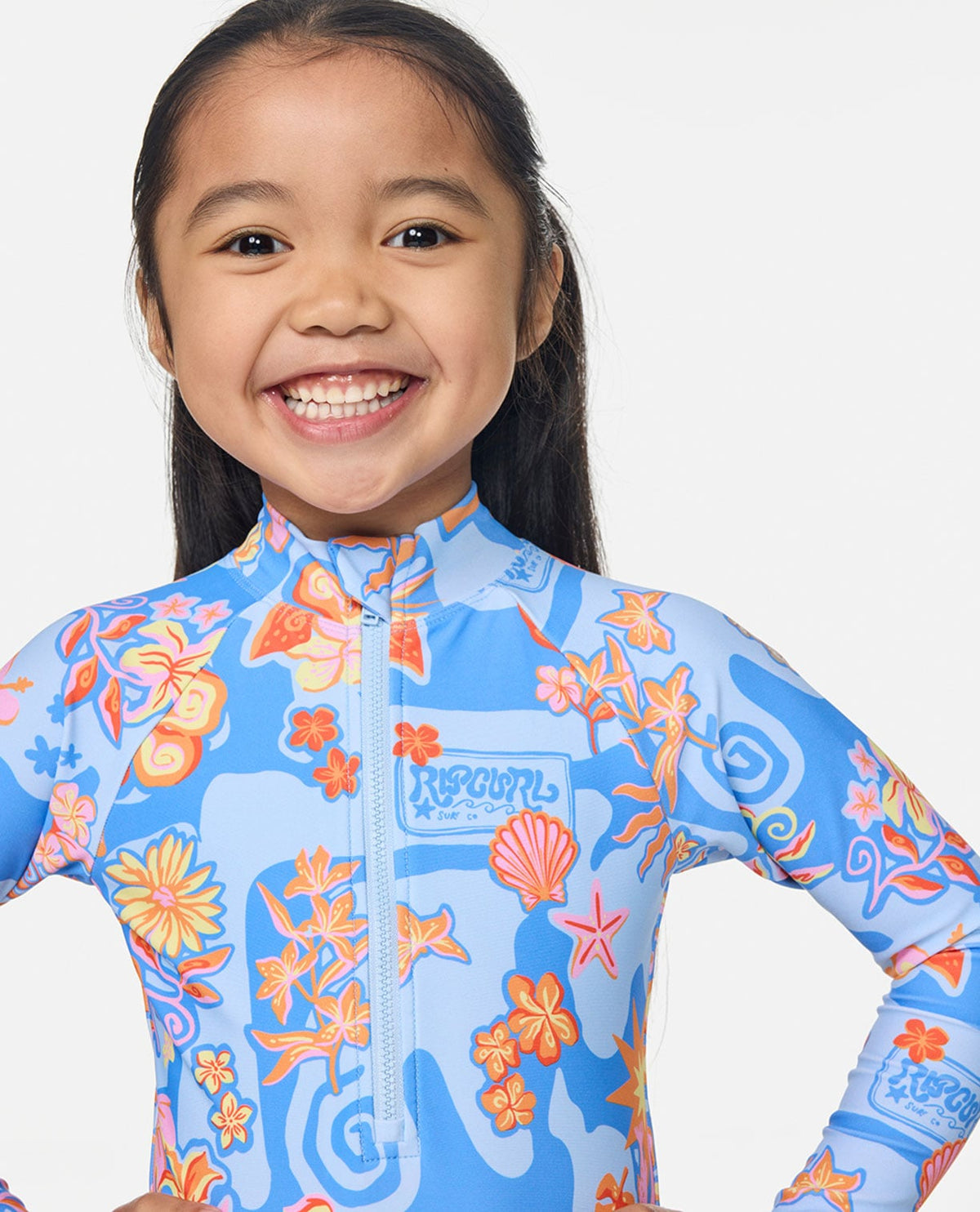 Rip Curl Girl’s Surf Magic Surfsuit Swimsuit - UPF 50+, Cole Sky Blue – alternate view 1