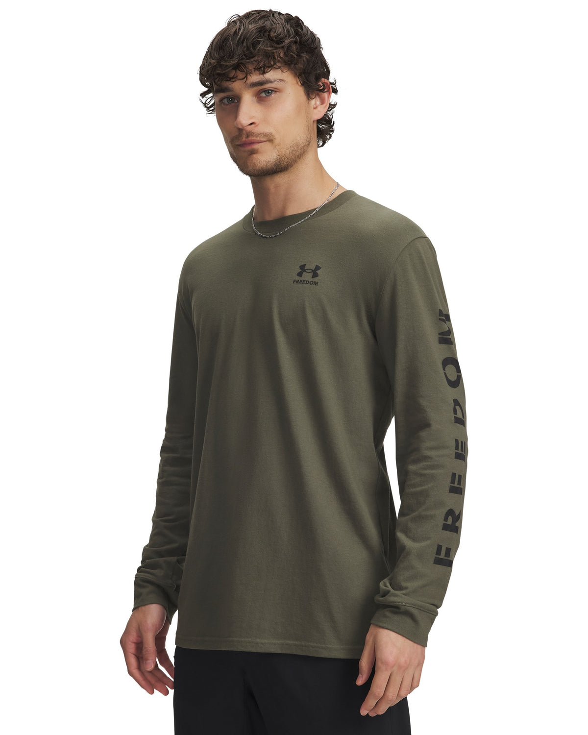 Under Armour Freedom Flag LS T-Shirt - Marine OD Green / Black