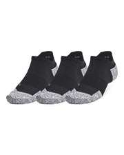Under Armour Dry Run Cushion 3-Pack Socks - Black / Pitch Gray / Reflective