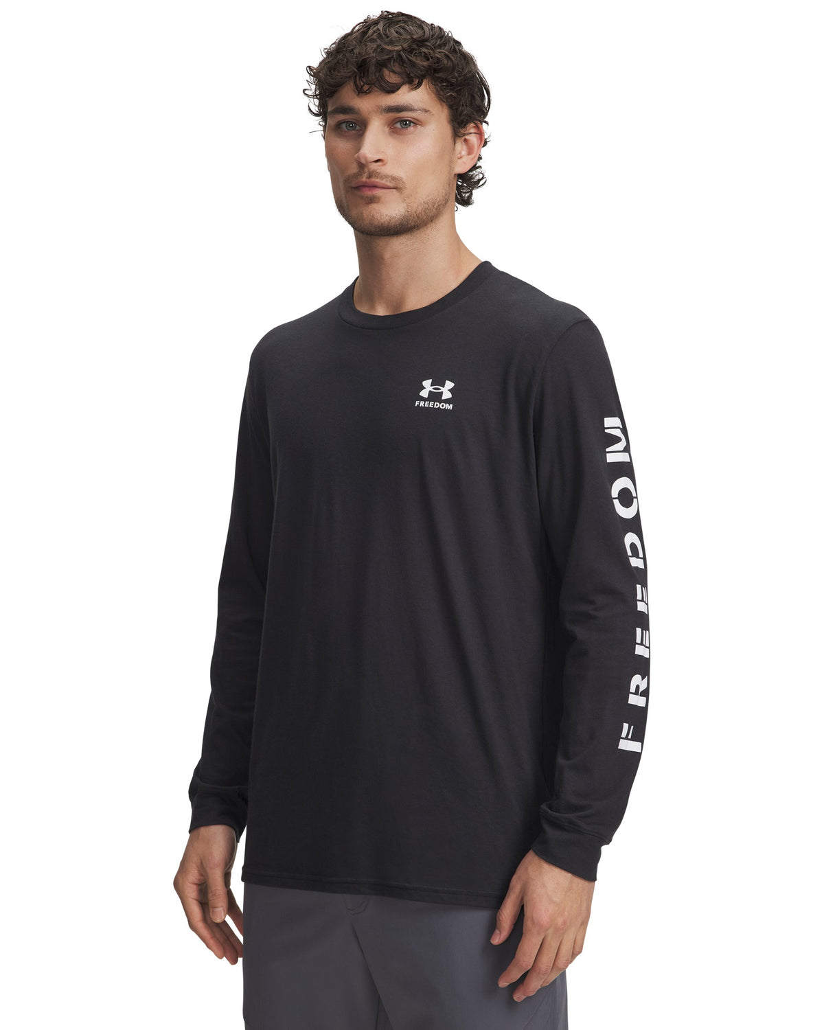 Under Armour Freedom Flag LS T-Shirt - Black / White